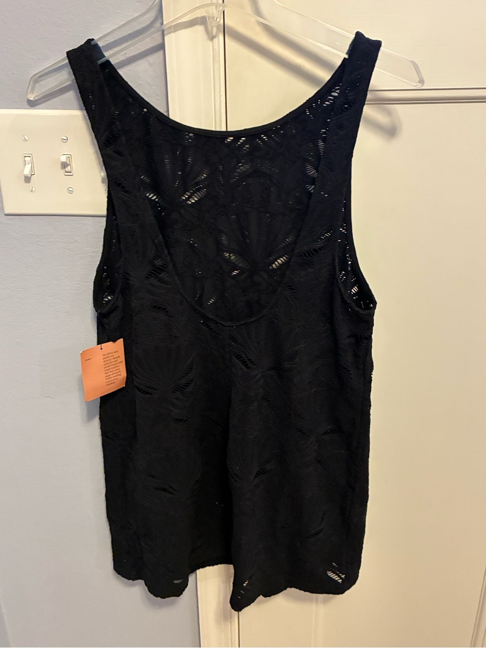 NWT Women’s Shade & Shore Crochet Swim Cover Up Dress Black Small S - Picture 4 of 8